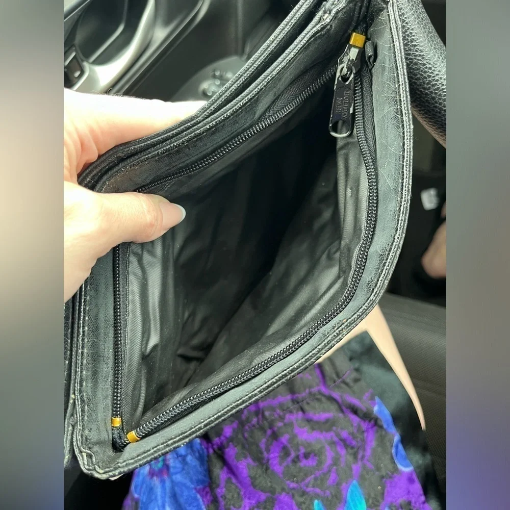 5/$25 Vintage Black Vegan Leather Nite Lites 80s clutch purse / evening bag 11